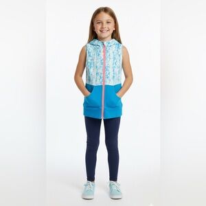 Ivivva Half Pipe Vest Blue Zip Up Size 8